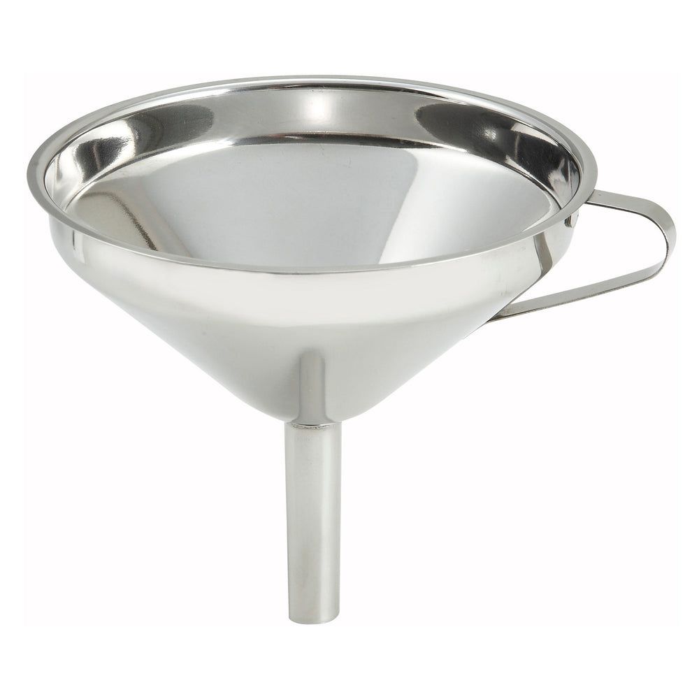 Winco Stainless Steel Mirror Finish Wide Mouth Funnel, 5 3/4 Inch