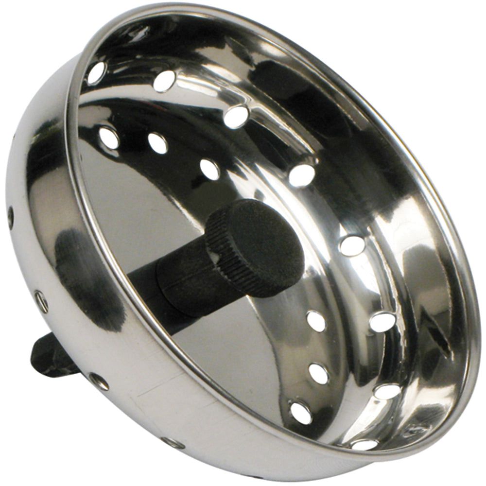 Winco Stainless Steel Sink Strainer With Stopper, 3 Inch Dia.