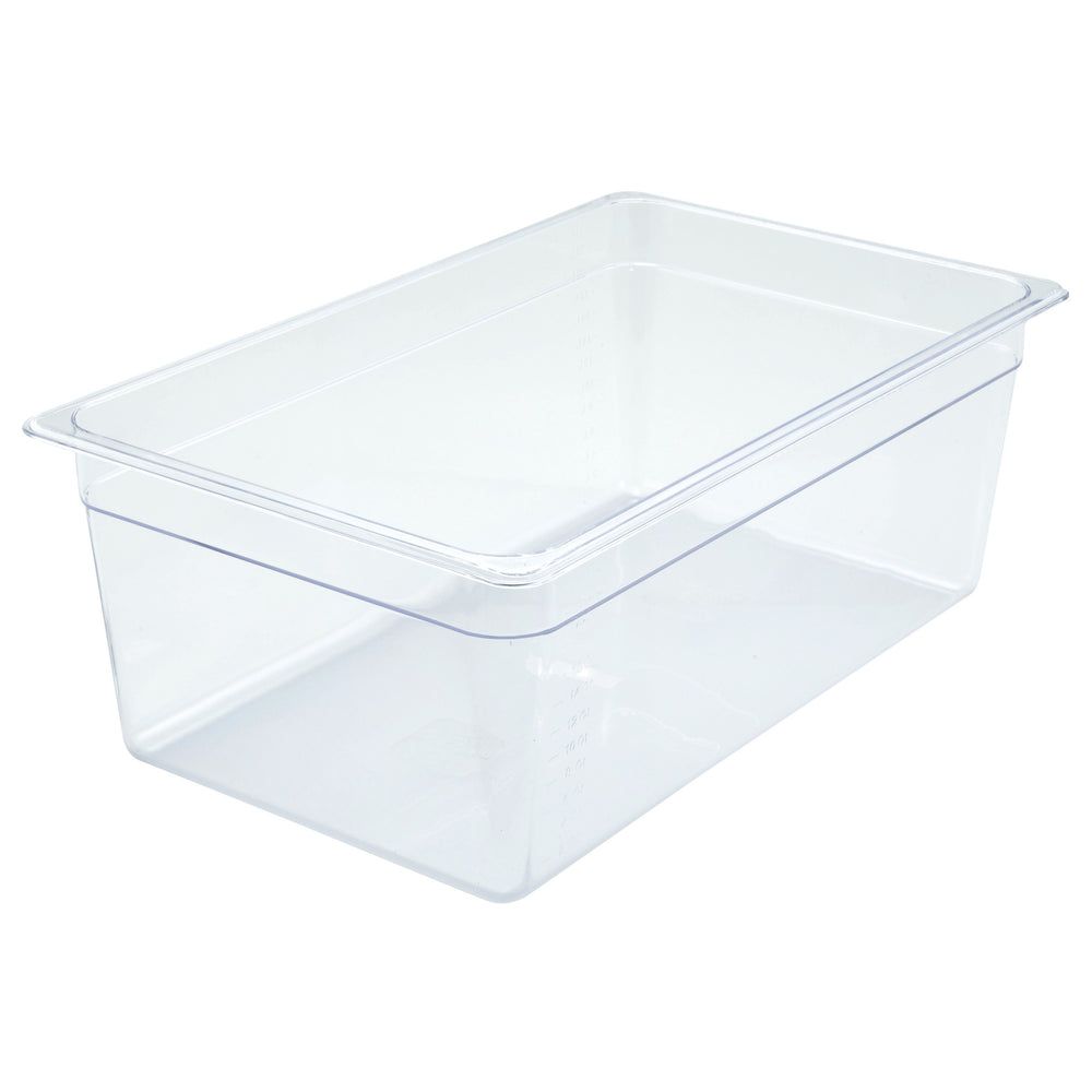 Winco Polycarbonate Rectangle Full Size Food Pan, 7-3/4 Inch