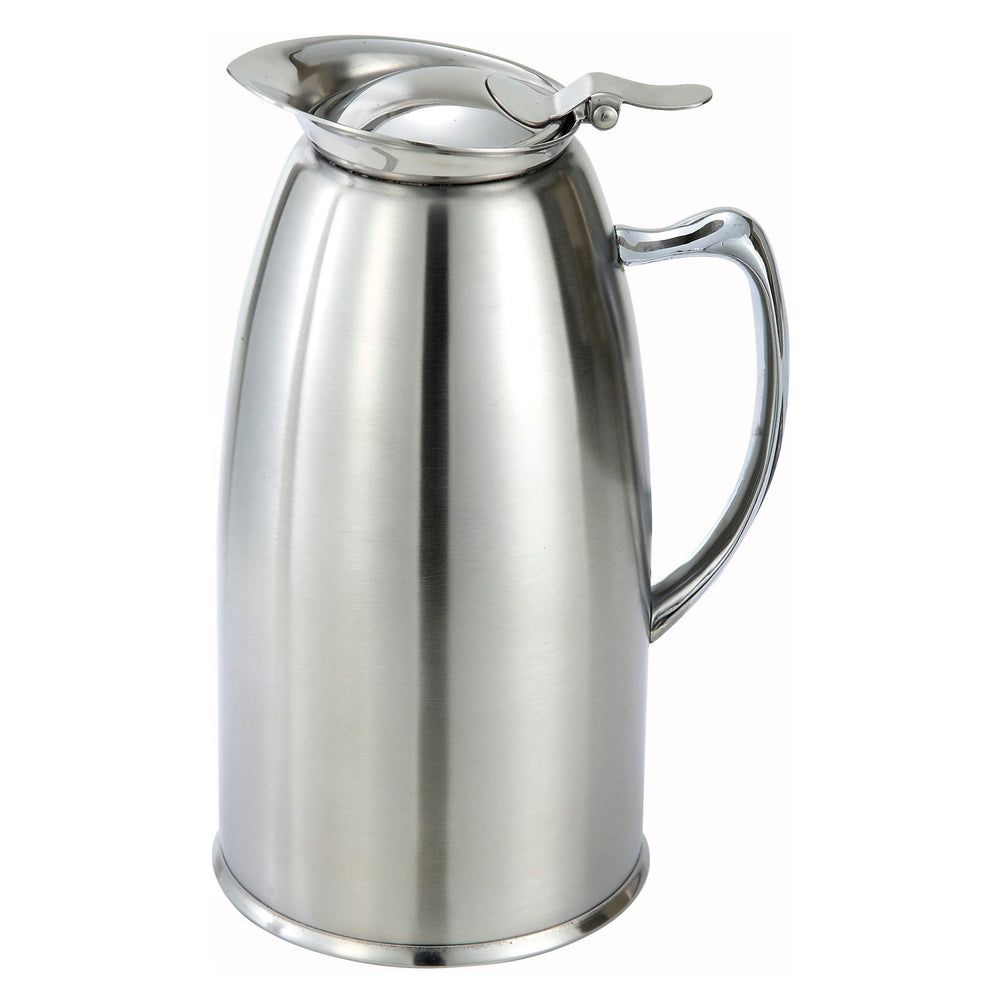 Winco 18/8 Stainless Steel Satin Finish Double Wall Beverage Server, 20 Ounce Capacity