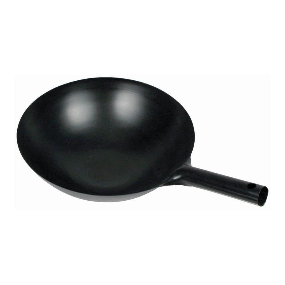 Winco Black Carbon Steel Japanese Style Wok With 6inch Integrated Handle, 14 Inch -- 12 Per Case