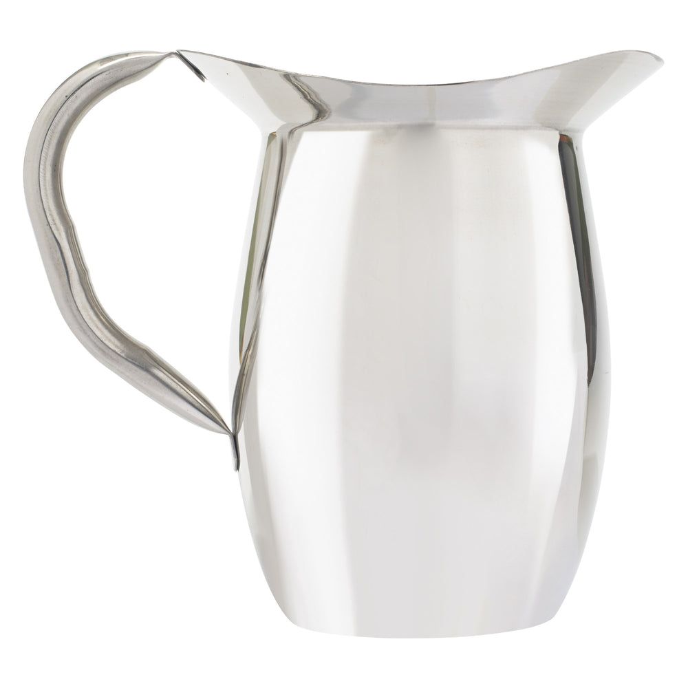 Winco Stainless Steel Deluxe Bell Pitcher With Ice Guard, 2 Quart Capacity -- 12 Per Case