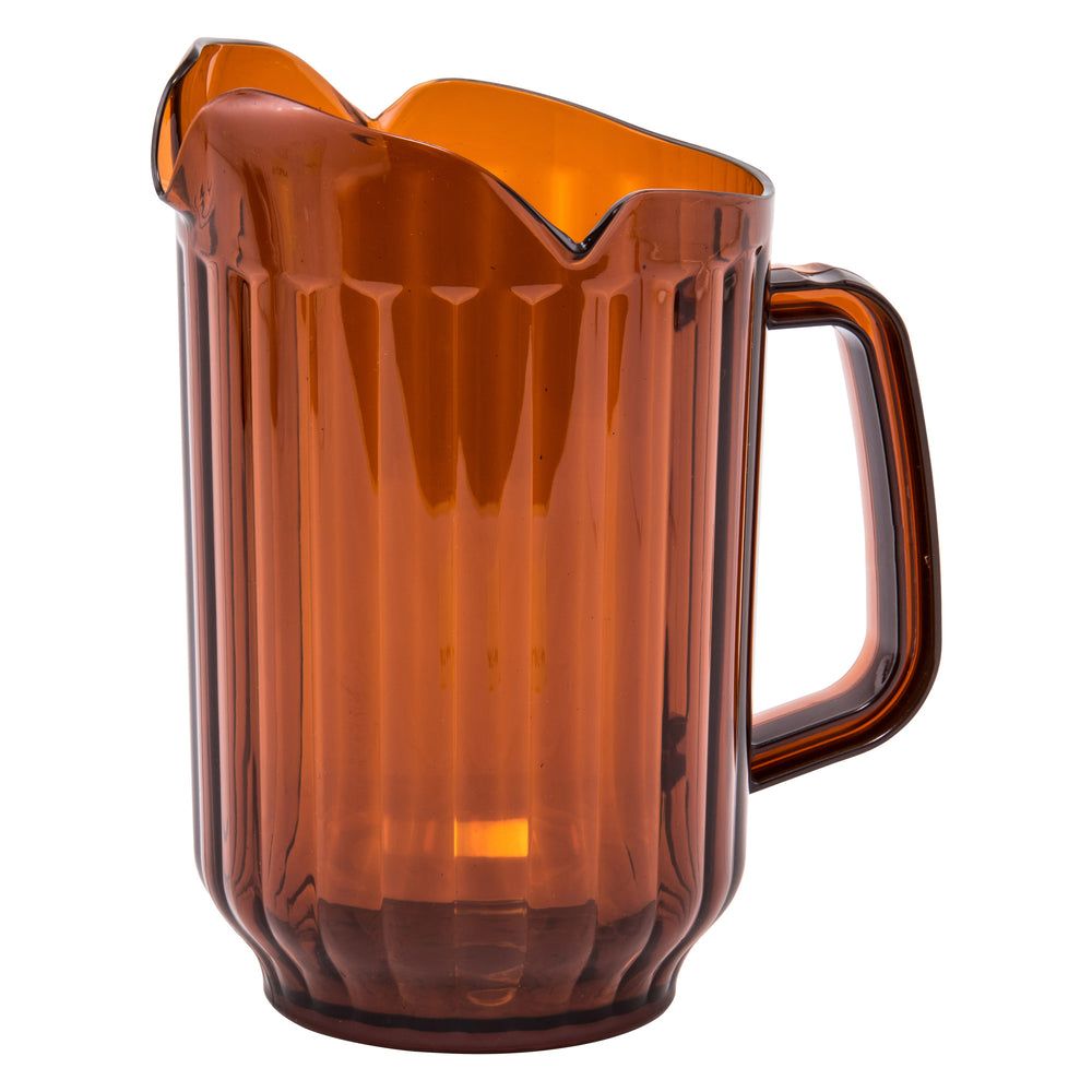 Winco Amber Polycarbonate Triple-spout Pitcher, 60 Ounce Capacity