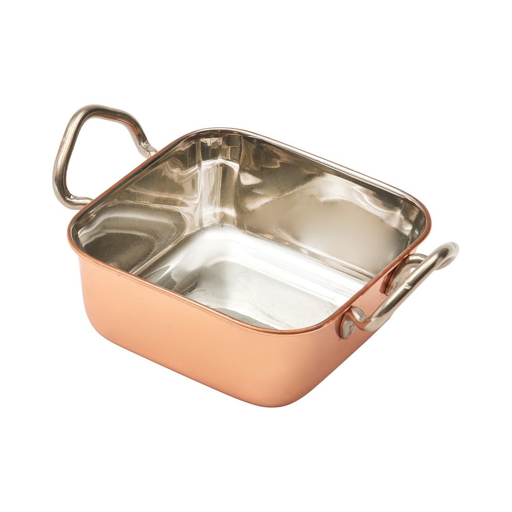 Winco Stainless Steel Copper Plated 13 Ounce Mini Roasting Pan, 4 1/2 X 4 1/2 Inch -- 12 Per Case