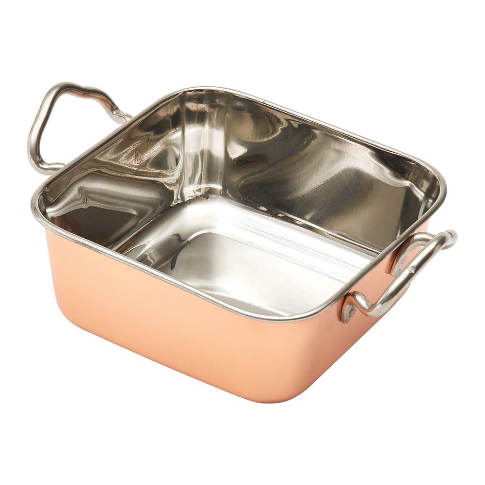 Winco Stainless Steel Copper Plated 24 Ounce Mini Roasting Pan, 5 3/16 X 5 3/16 Inch -- 12 Per Case