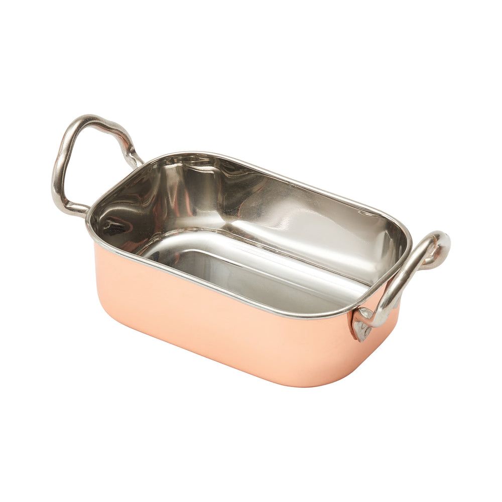 Winco Stainless Steel Copper Plated 11 Ounce Mini Roasting Pan, 5 X 3 3/8 Inch -- 12 Per Case