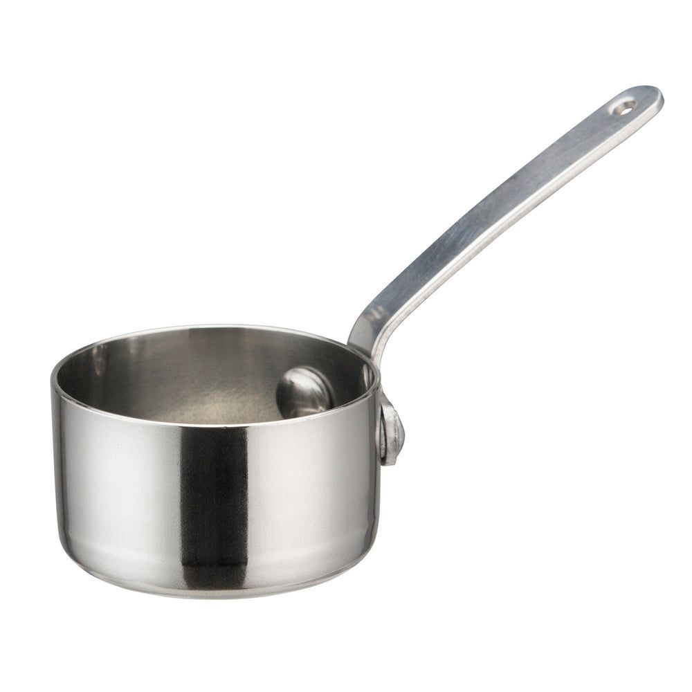 Winco Stainless Steel 2 Ounce Mini Sauce Pan, 2 Inch Dia. X 1 3/16 Inch Height -- 12 Per Case
