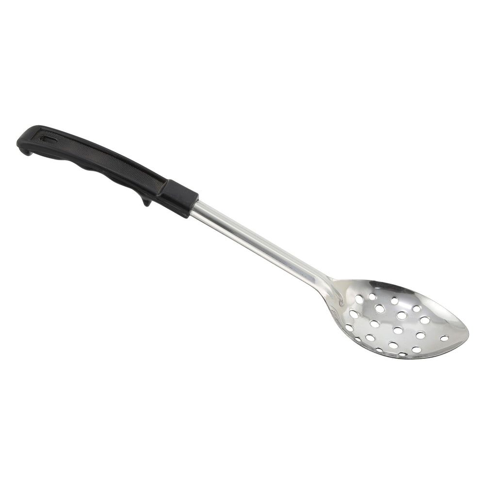 Winco Prime Stainless Steel 1.2mm Perforated Basting Spoon With Stop-hook Abs Handle, 13 Inch -- 12 Per Case