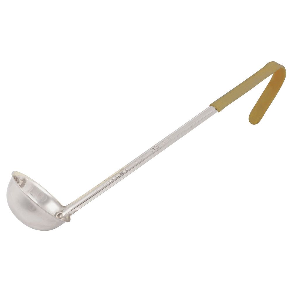 Winco Prime Stainless Steel One Piece Ladle With Tan Handle, 3 Ounce Capacity -- 12 Per Case