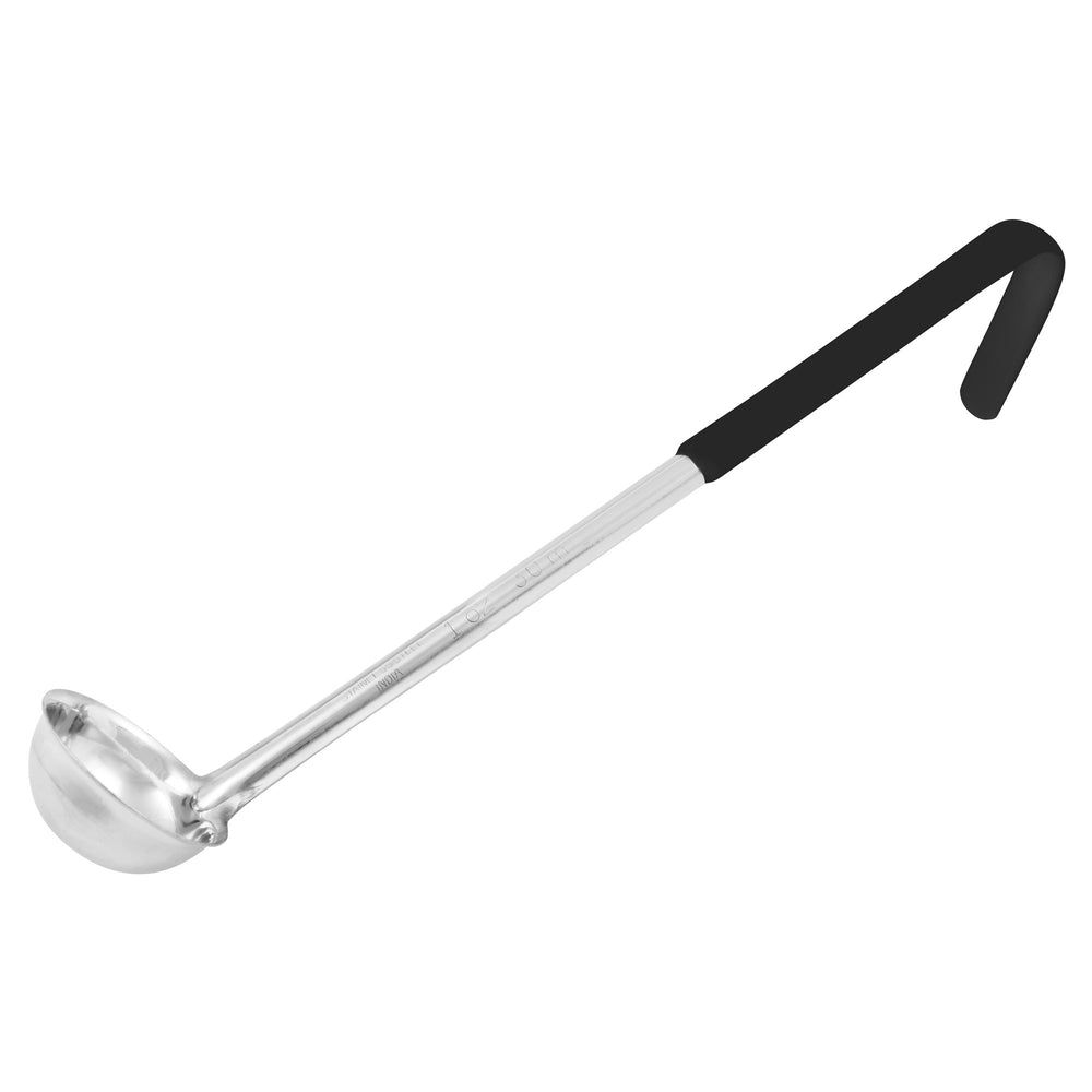 Winco Prime Stainless Steel One Piece Ladle With Black Handle, 2 Ounce Capacity -- 12 Per Case