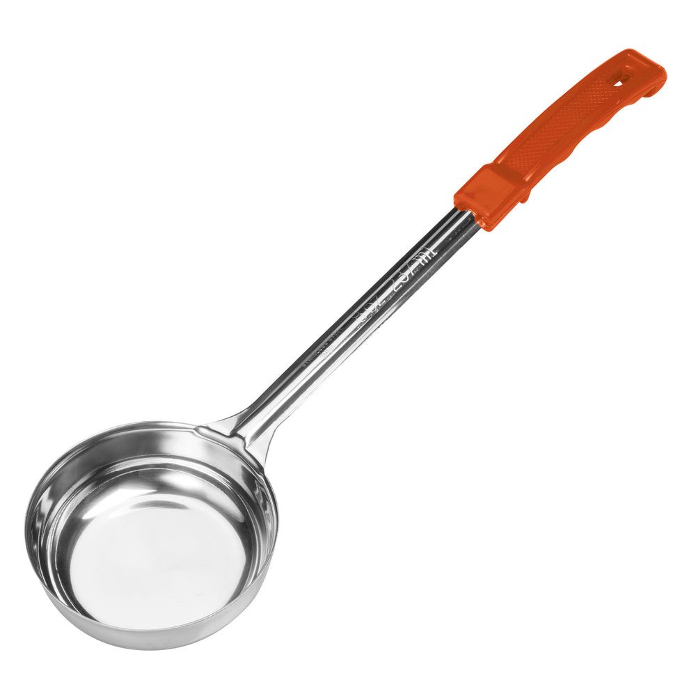Porcionador De Alimentos Winco Prime De Acero Inoxidable De Una Pieza Sólida Con Mango Naranja, Capacidad De 8 Onzas -- 12 Por Caja
