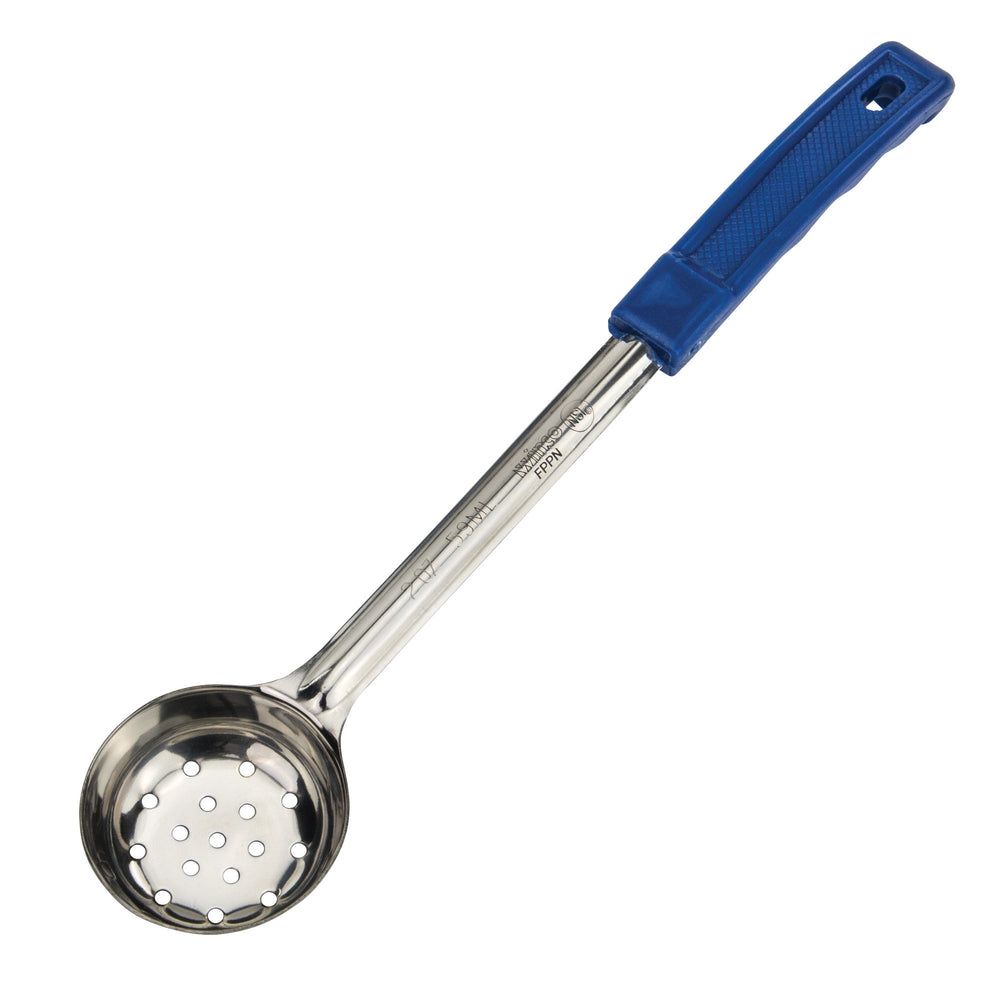 Winco Prime Stainless Steel One Piece Perforated Food Portioner With Blue Handle, 2 Ounce Capacity -- 12 Per Case