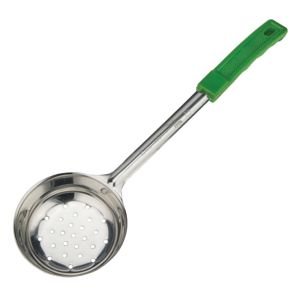 Winco Prime Stainless Steel One Piece Perforated Food Portioner With Green Handle, 6 Ounce Capacity -- 12 Per Case