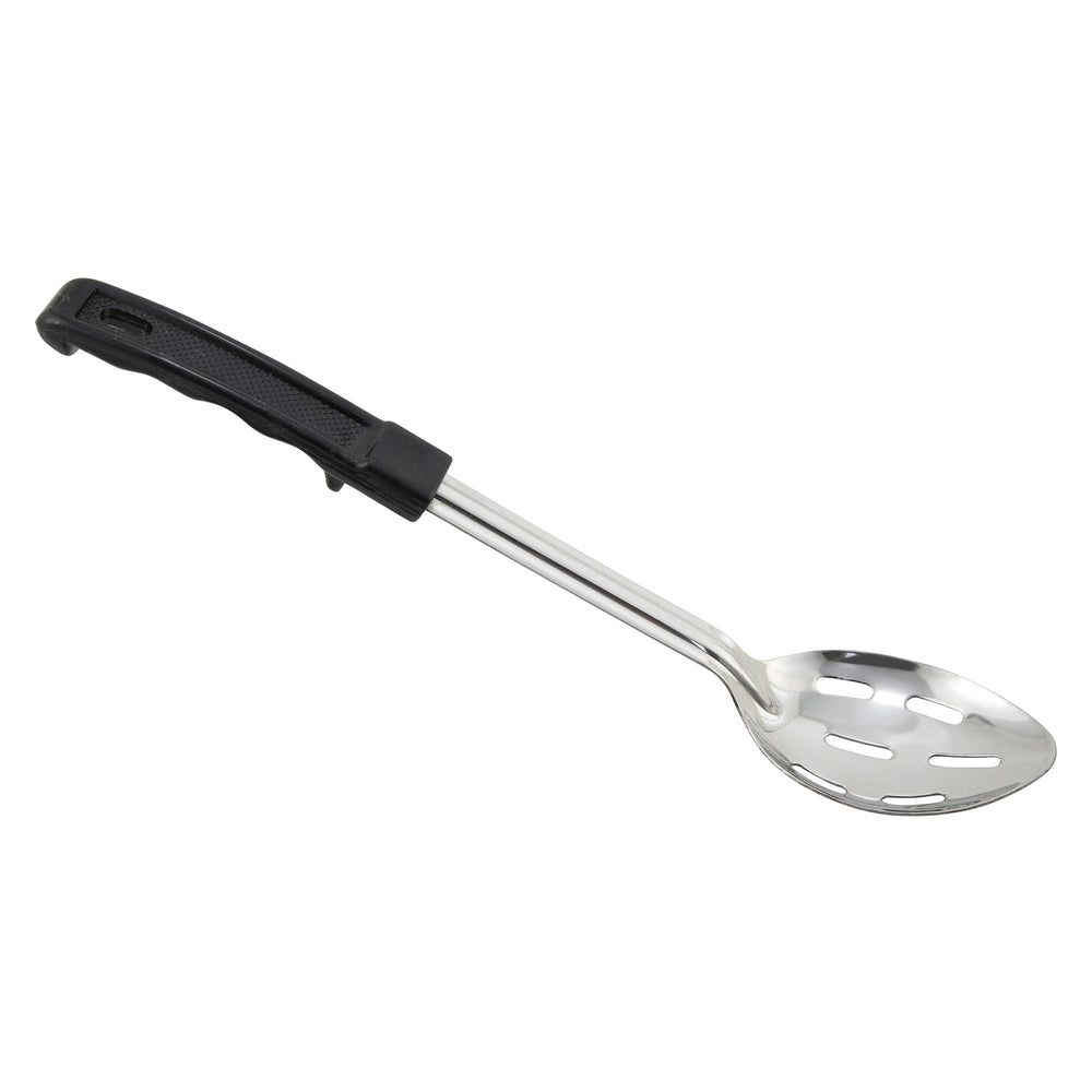 Winco Prime Stainless Steel 1.2mm Slotted Basting Spoon With Stop-hook Abs Handle, 13 Inch -- 12 Per Case