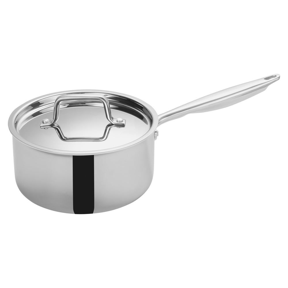 Winco Tri Gen Triply Stainless Steel Sauce Pan With Cover, 3.5 Quart -- 4 Per Case