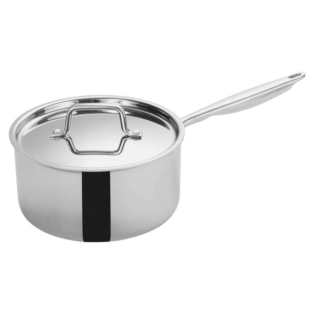 Winco Tri Gen Triply Stainless Steel Sauce Pan With Cover, 4.5 Quart -- 4 Per Case