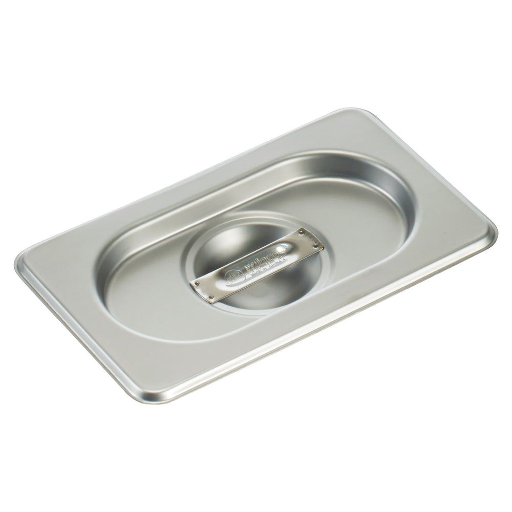 Winco 18/8 Stainless Steel Rectangle Solid Cover For Ninth Size Gastronome Steam Table Pan -- 10 Per Case