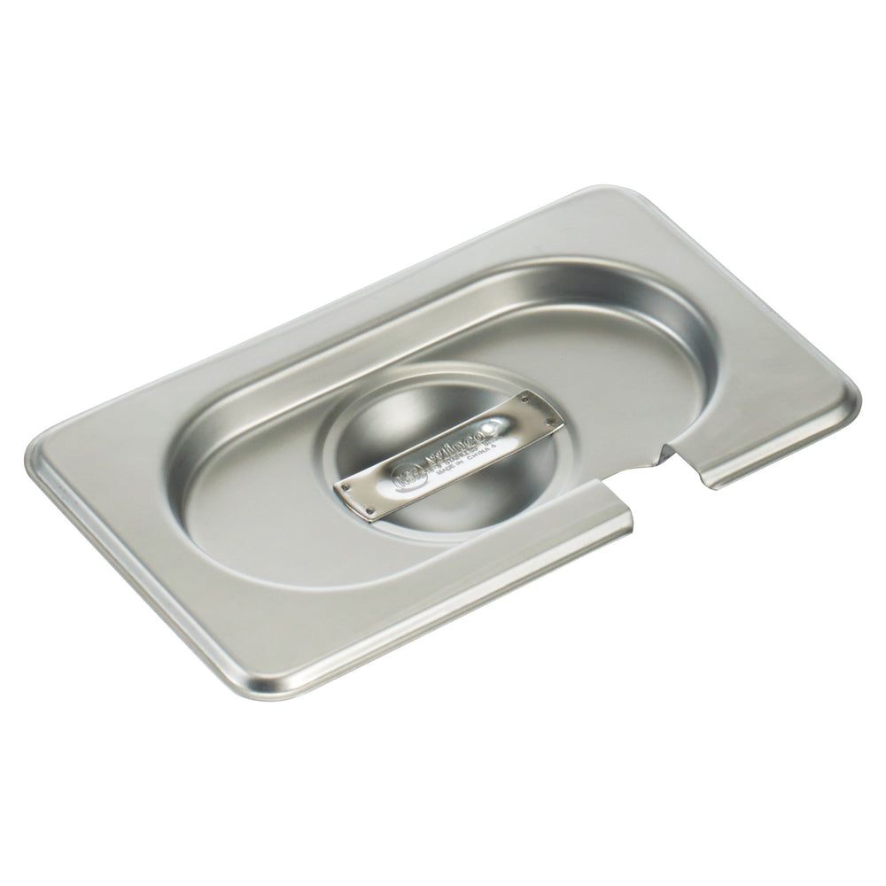 Winco 18/8 Stainless Steel Rectangle Slotted Flat Cover For Ninth Size Steam Table Pan -- 10 Per Case