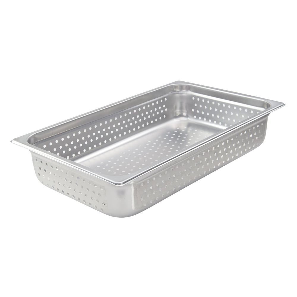 Winco 22 Gauge 18/8 Stainless Steel Full Size Perforated Anti-jamming Steam Table Pan, 4 Inch Depth -- 6 Per Case