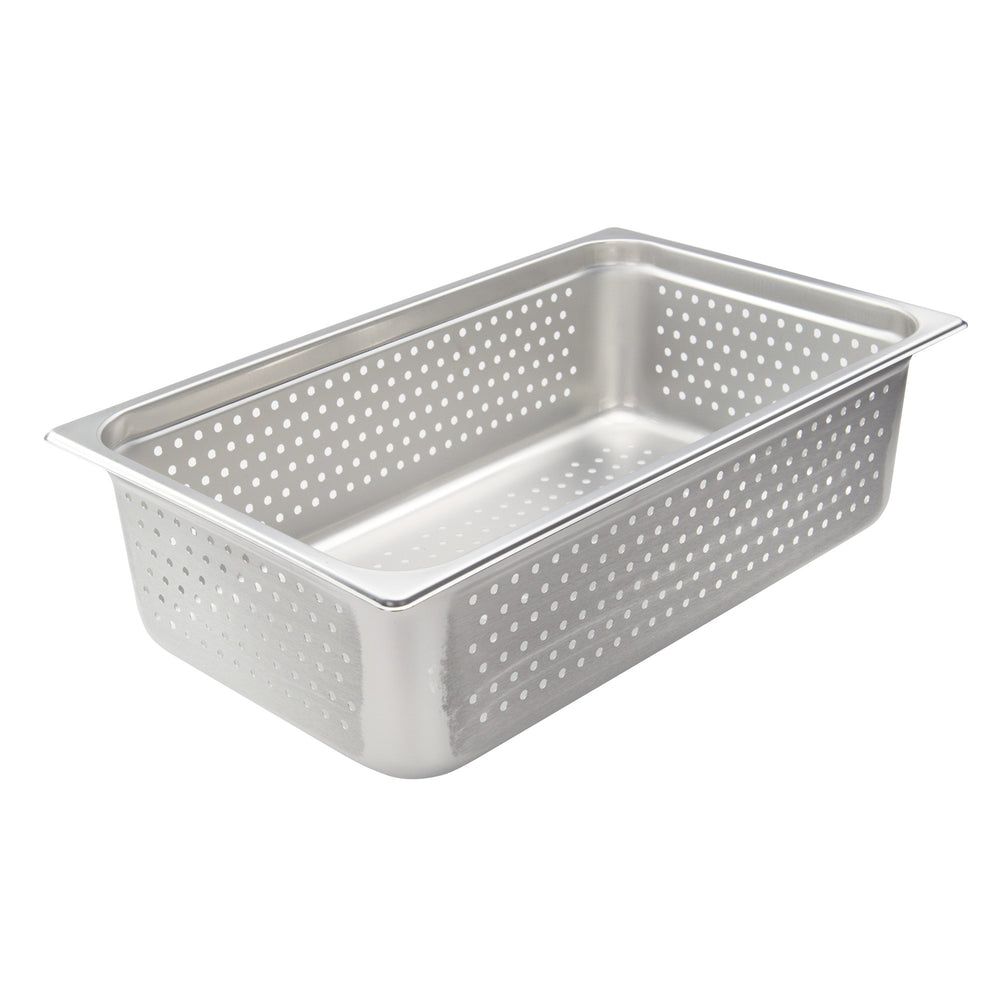 Winco 22 Gauge 18/8 Stainless Steel Full Size Perforated Anti-jamming Steam Table Pan, 6 Inch Depth -- 6 Per Case