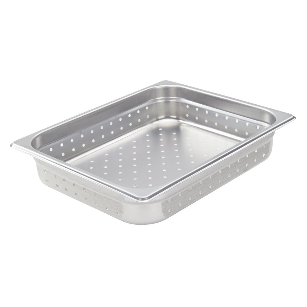 Winco 22 Gauge 18/8 Stainless Steel Half Size Perforated Anti-jamming Steam Table Pan, 2 1/2 Inch Depth -- 12 Per Case