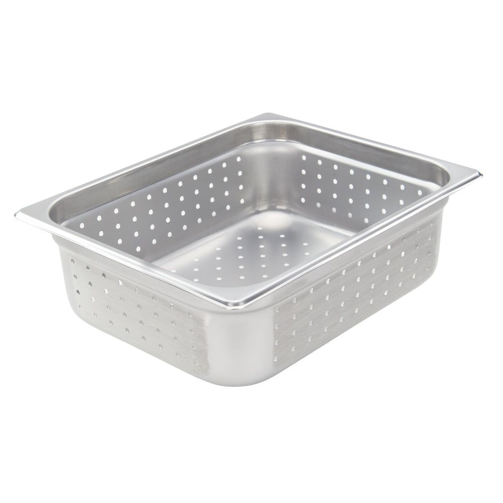 Winco 22 Gauge 18/8 Stainless Steel Half Size Perforated Anti-jamming Steam Table Pan, 4 Inch Depth -- 6 Per Case