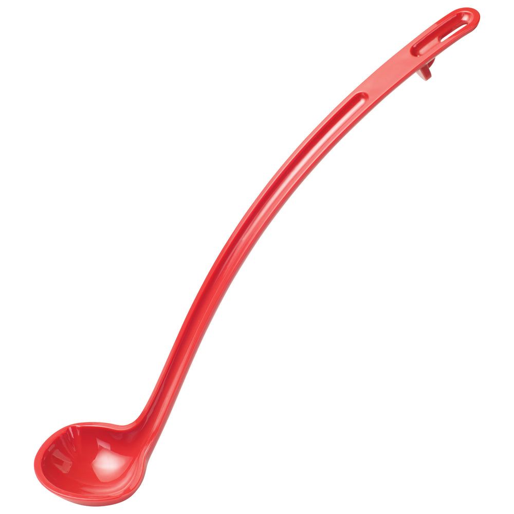 Winco Curv Red Polycarbonate 13 Inch One Piece Dual Spout Ladle, 1 Ounce Capacity -- 144 Per Case