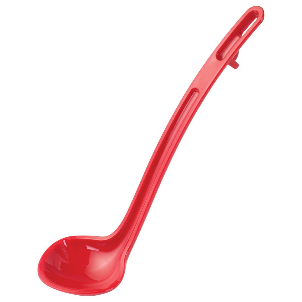 Winco Curv Red Polycarbonate 8 1/2 Inch One Piece Dual Spout Ladle, 3/4 Ounce Capacity -- 144 Per Case