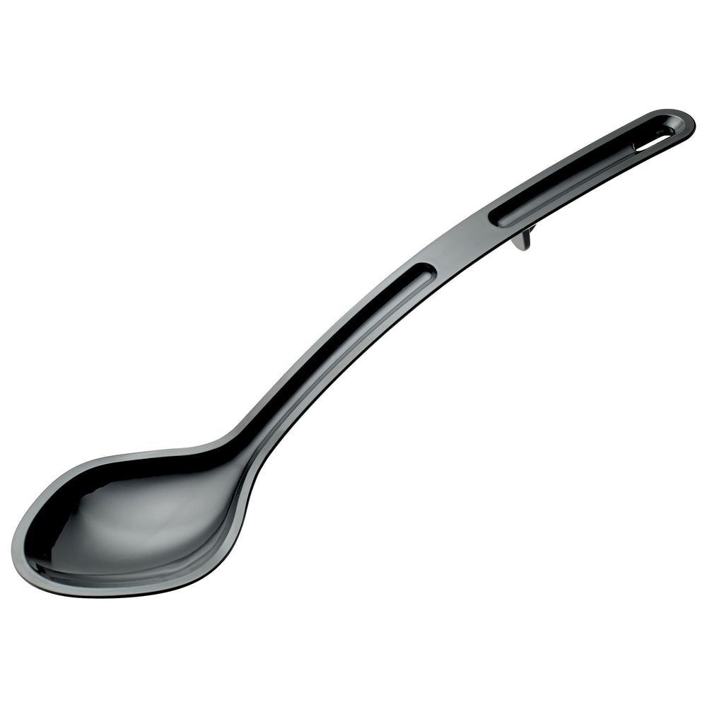 Winco Curv Black Polycarbonate Solid Dual Spout Serving Spoon, 13 Inch -- 144 Per Case