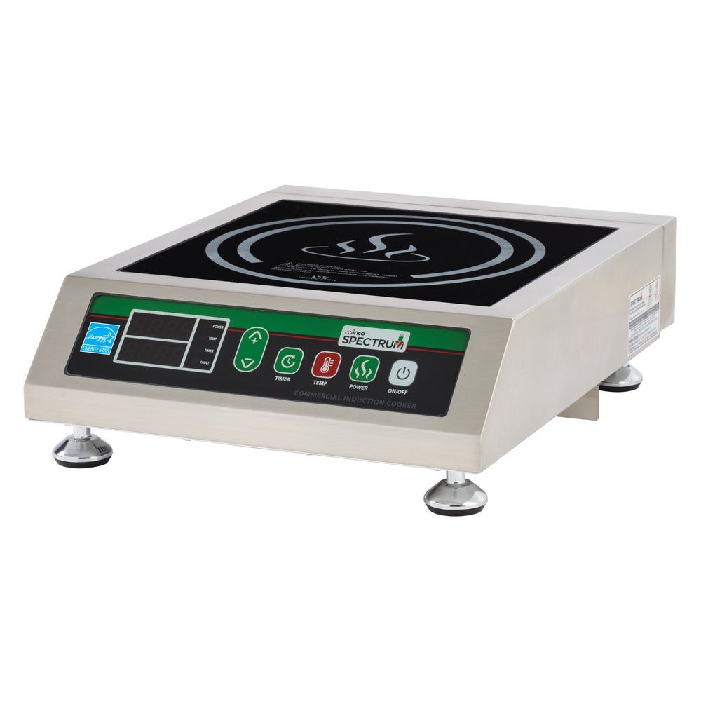 Winco Spectrum Stainless Steel 240v Commercial Electric Countertop Induction Cooker Set, 14 3/16 X 18 1/8 X 5 1/8 Inch -- 2 Set Per Case