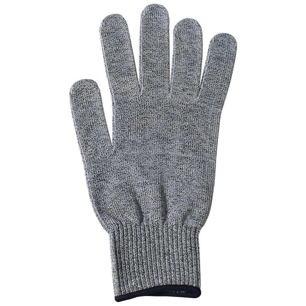 Guantes Antimicrobianos Resistentes A Cortes De Poliéster Gris Extragrandes Winco Con Muñequera Negra -- 120 Por Caja