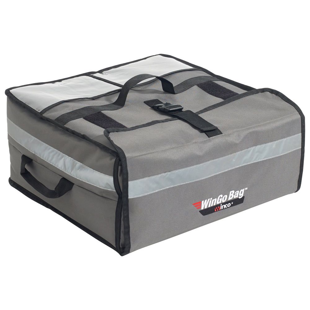 Winco Wingo Bag Polyester Gray Large Premium Pizza Bag, 21.5 X 21.5 X 9 Inch -- 6 Per Case