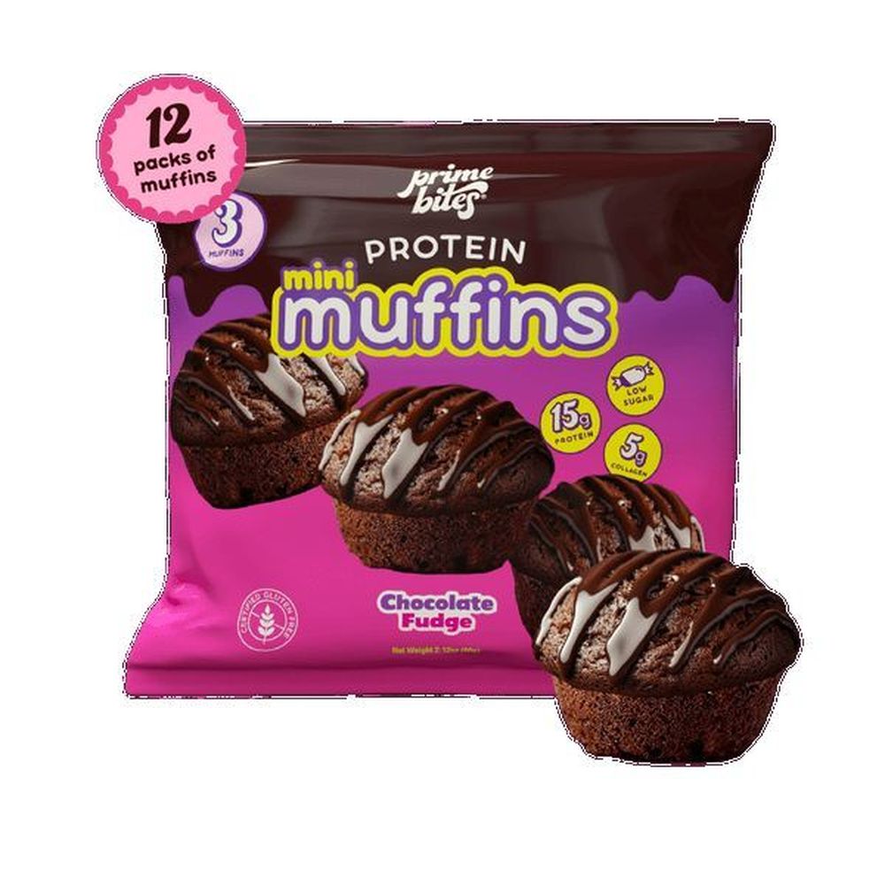 Prime Bites Mini Chocolate Fudge Muffin, 2.29 Ounce -- 12 Per Case