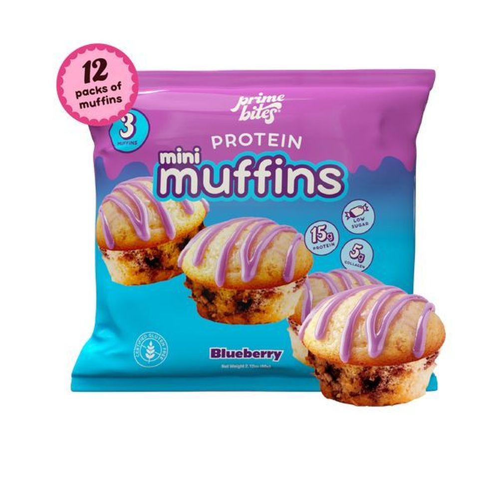 Prime Bites Mini Blueberry Muffin, 2.29 Ounce -- 12 Per Case