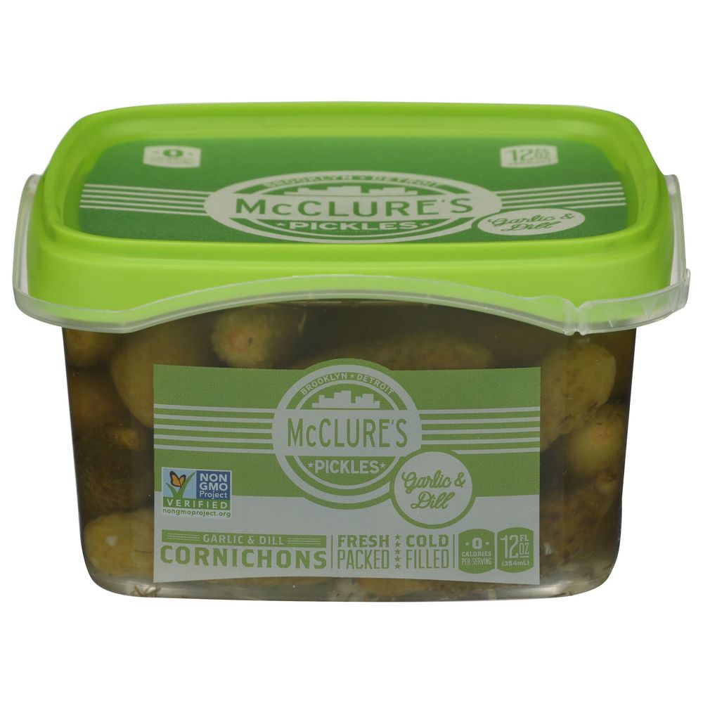 Mcclures Garlic And Dill Cornichons, 12 Ounce -- 8 Per Case