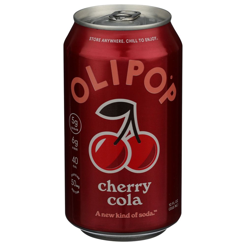 Olipop Refresco Prebiótico De Cola De Cereza, 12 Onzas Líquidas -- 12 Por Caja