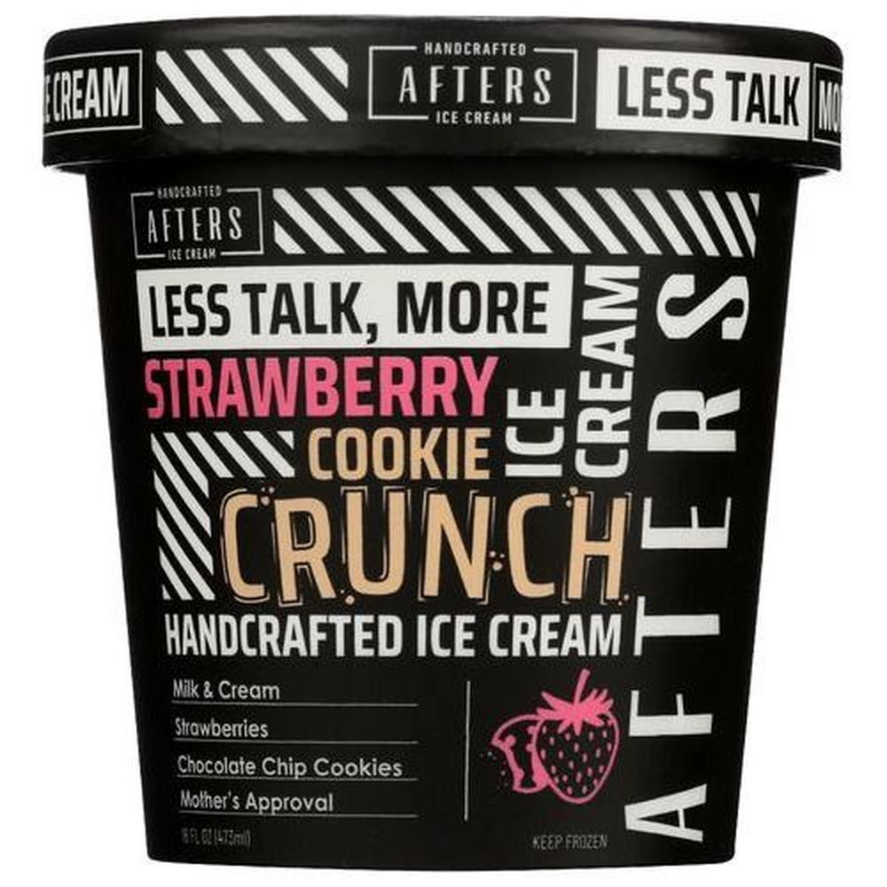 Afters Strawberry Cookie Crunch Handcrafted Ice Cream, 16 Ounce -- 8 Per Case