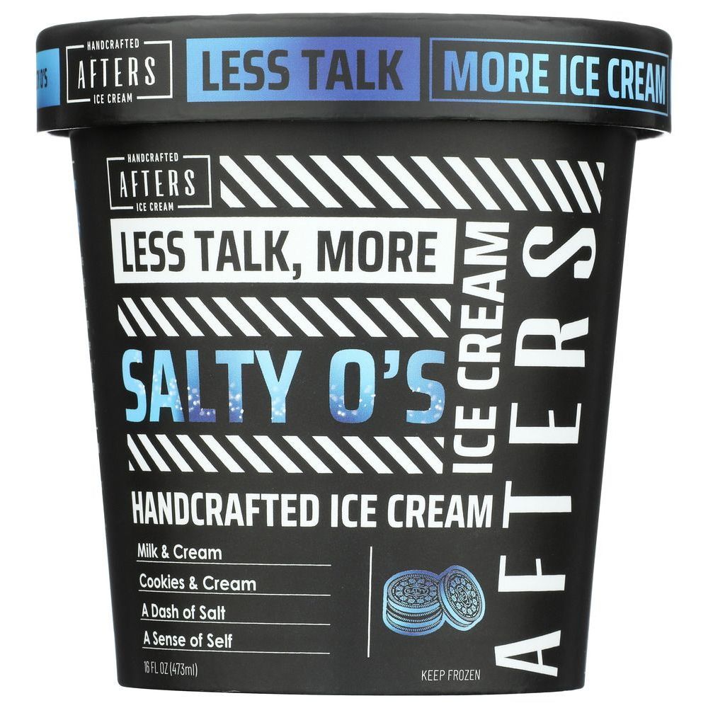 Afters Salty O's Handcrafted Ice Cream, 16 Ounce -- 8 Per Case
