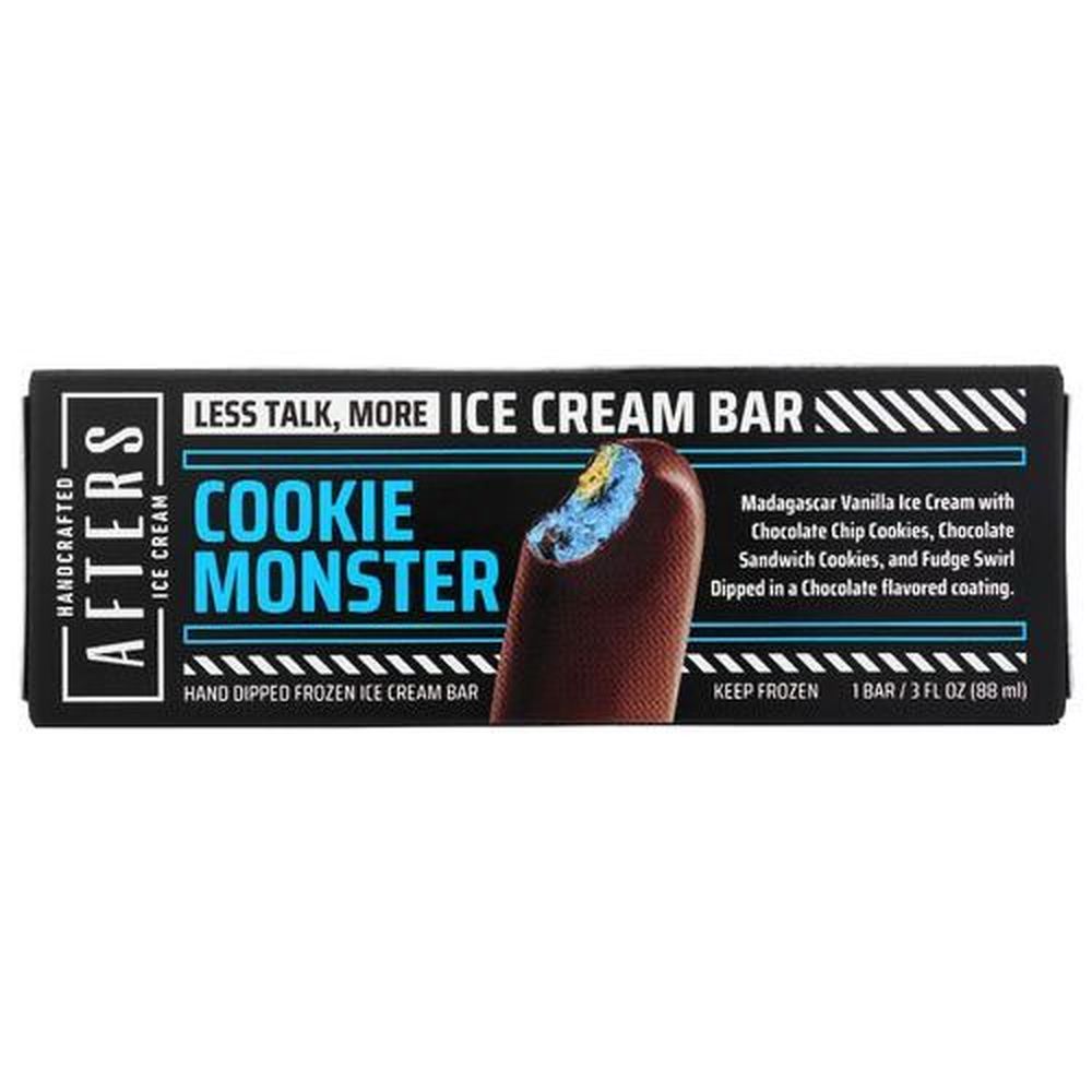 Afters Cookie Monster Ice Cream Bar, 3 Ounce -- 12 Per Case