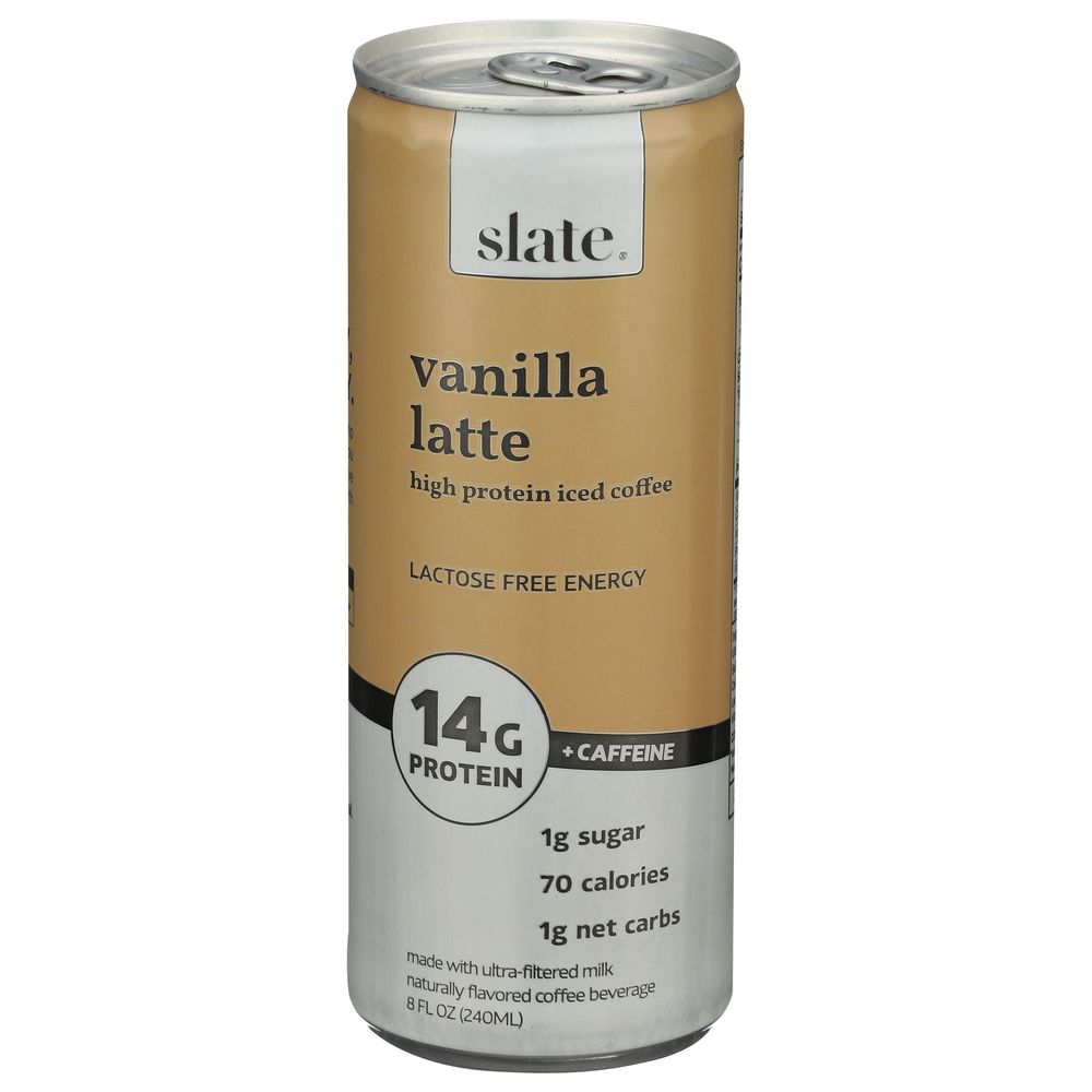 Slate Vanilla Latte Protein Iced Coffee, 32 Fluid Ounce -- 6 Per Case