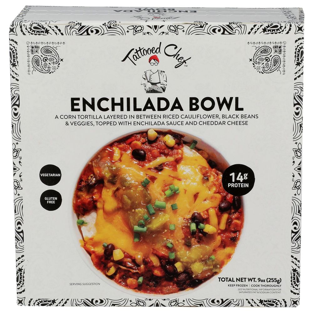 Tattooed Chef Bowl De Enchilada, 9 Onzas -- 6 Por Caja