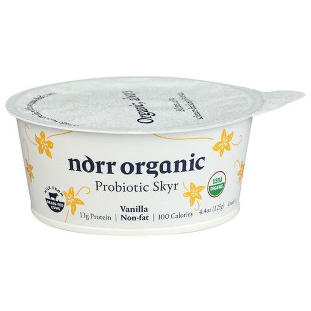 Norr Organic Vanilla Probiotic Skyr Yogurt, 4.4 Ounce -- 12 Per Case