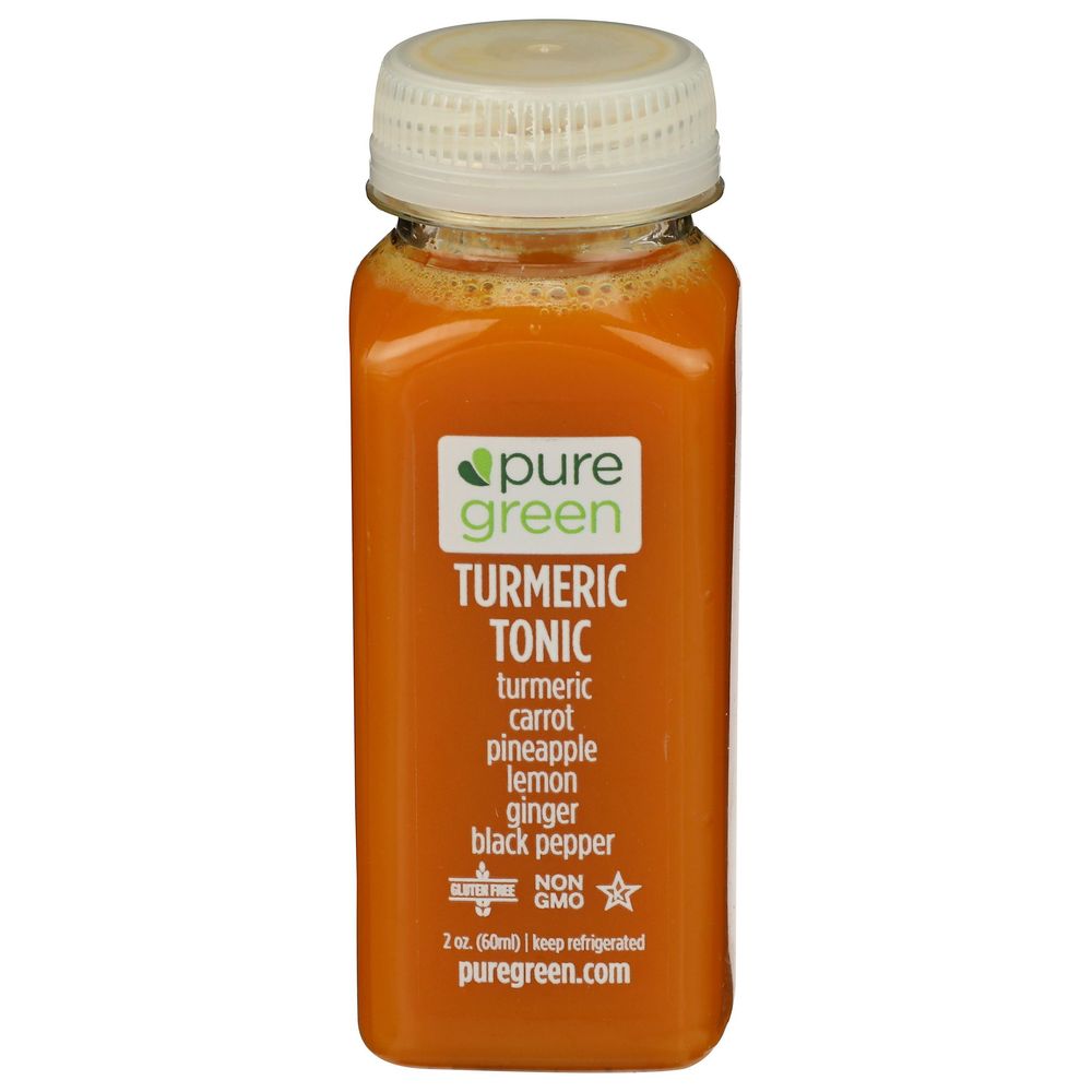 Pure Green Turmeric Energy Shot, 2 Fluid Ounce -- 12 Per Case