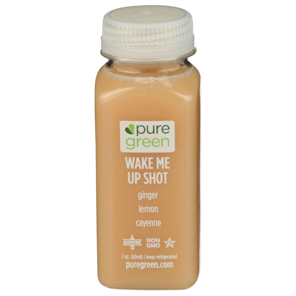 Pure Green Wake Me Up Energy Shot, 2 Fluid Ounce -- 12 Per Case