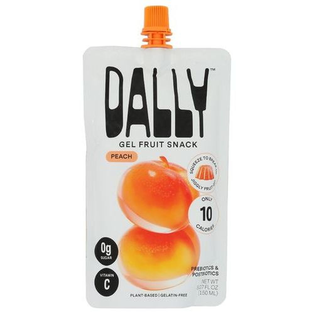 Dally Peach Fruity Gel Snack, 5.07 Fluid Ounce -- 10 Per Case