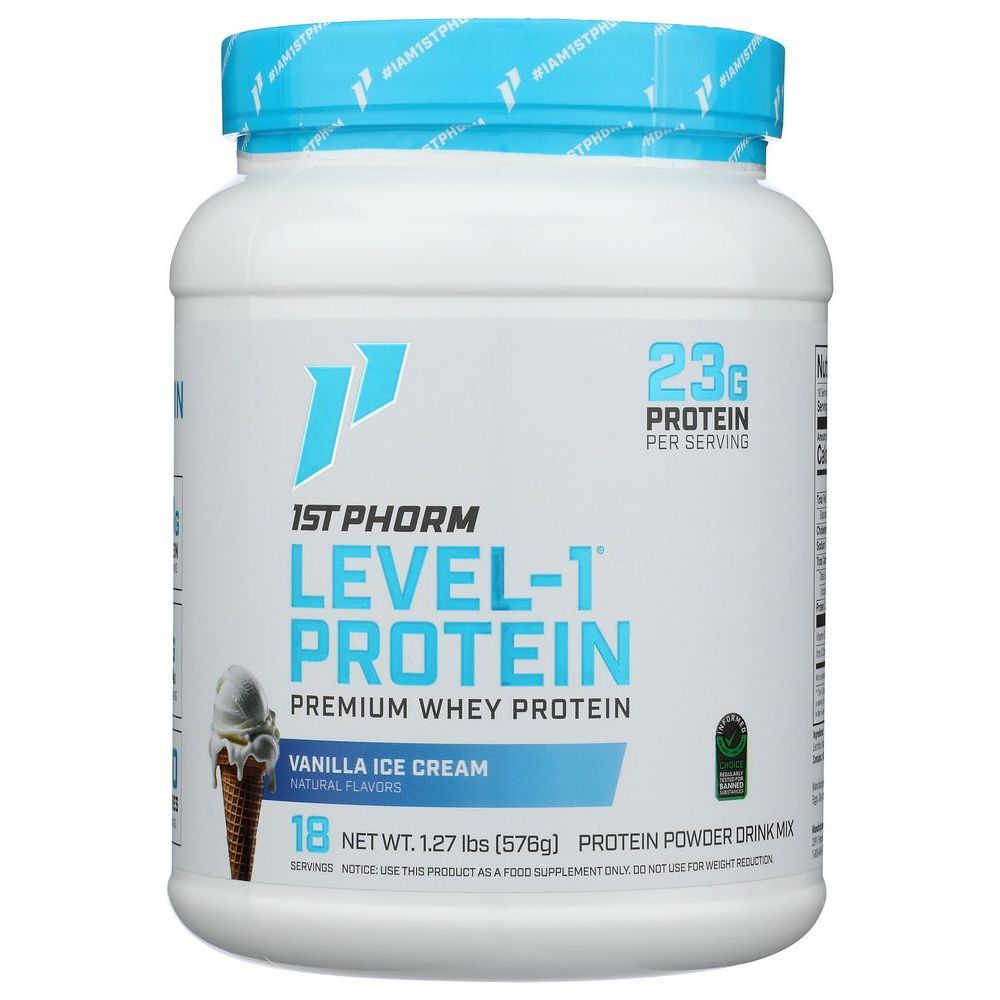 1st Phorm Vanilla Ice Cream Level - 1 High-quality Protein Powder, 1.23 Pound