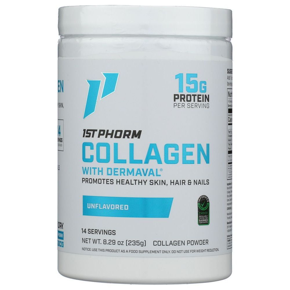 1st Phorm Unflavored Collagen With Dermaval Powder, 8.29 Ounce