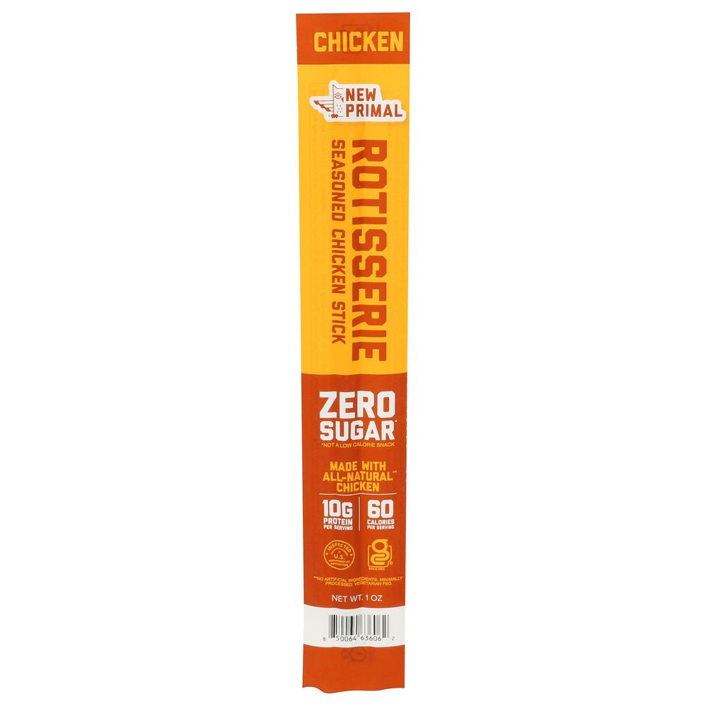 The New Primal Rotisserie Seasoned Chicken Sticks, 5 Ounce -- 8 Per Case