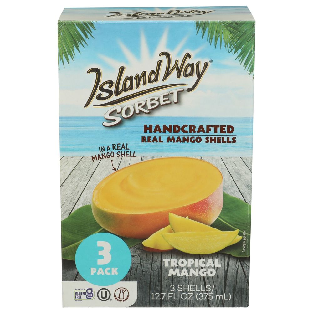 Island Way Tropical Mango Sorbet, 12.7 Fluid Ounce -- 6 Per Case