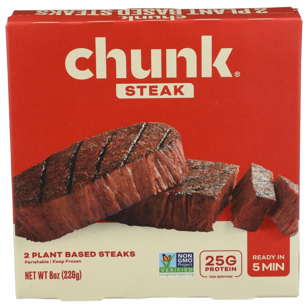 Chunk Plant Based Steaks, 8 Ounce -- 5 Per Case